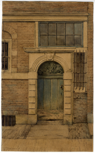 202580 Gezicht op het toegangspoortje van het huis Twijnstraat 10 te Utrecht.